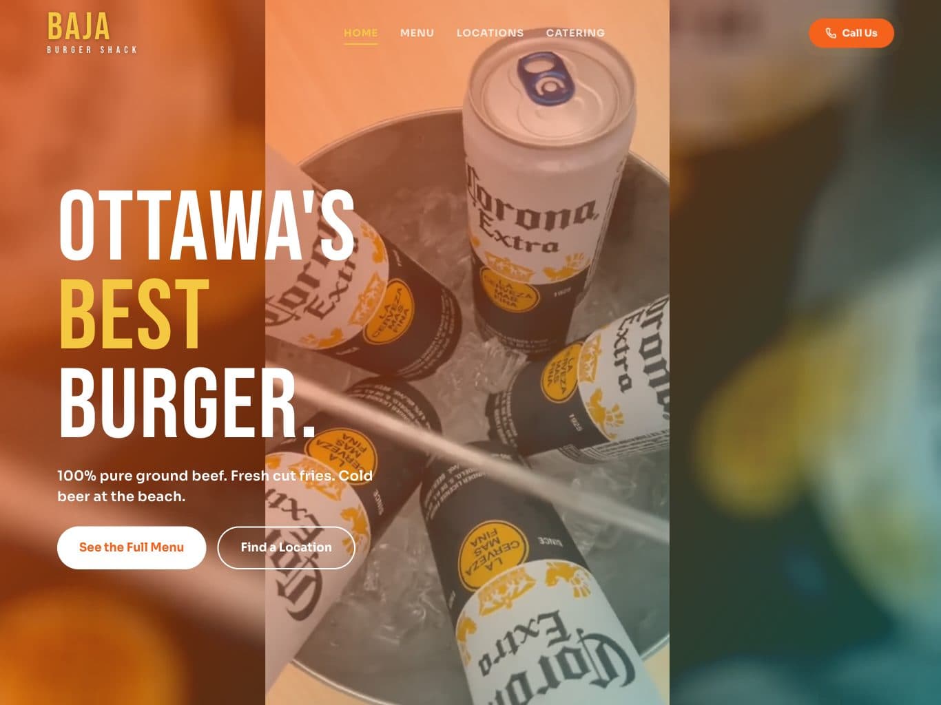 Baja Burger Shack website